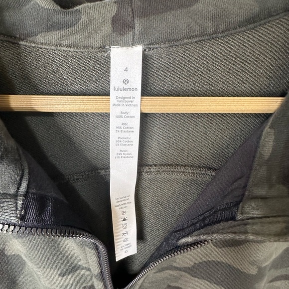 Lululemon | Scuba Hoodie Light Cotton Fleece | Heritage 365 Camo | Size 4 - Picture 6 of 8